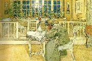 Carl Larsson kvallen forre resan till England oil painting reproduction